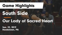 South Side  vs Our Lady of Sacred Heart  Game Highlights - Jan. 22, 2019