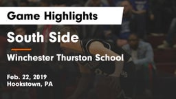 South Side  vs Winchester Thurston School Game Highlights - Feb. 22, 2019