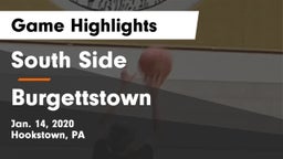 South Side  vs Burgettstown  Game Highlights - Jan. 14, 2020
