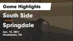 South Side  vs Springdale  Game Highlights - Jan. 15, 2021
