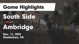 South Side  vs Ambridge  Game Highlights - Dec. 11, 2023