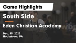 South Side  vs Eden Christian Academy  Game Highlights - Dec. 15, 2023