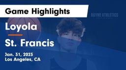 Loyola  vs St. Francis  Game Highlights - Jan. 31, 2023