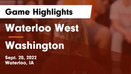 Waterloo West  vs Washington  Game Highlights - Sept. 20, 2022