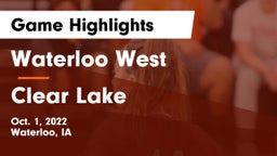 Waterloo West  vs Clear Lake  Game Highlights - Oct. 1, 2022