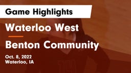 Waterloo West  vs Benton Community Game Highlights - Oct. 8, 2022