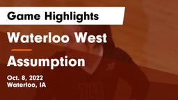 Waterloo West  vs Assumption  Game Highlights - Oct. 8, 2022