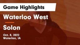 Waterloo West  vs Solon  Game Highlights - Oct. 8, 2022
