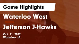 Waterloo West  vs Jefferson  J-Hawks Game Highlights - Oct. 11, 2022
