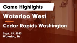 Waterloo West  vs Cedar Rapids Washington  Game Highlights - Sept. 19, 2023