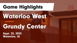 Waterloo West  vs Grundy Center  Game Highlights - Sept. 23, 2023