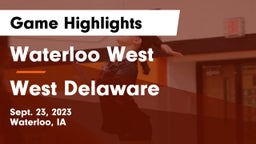 Waterloo West  vs West Delaware  Game Highlights - Sept. 23, 2023