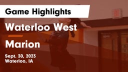 Waterloo West  vs Marion  Game Highlights - Sept. 30, 2023