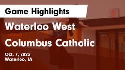 Waterloo West  vs Columbus Catholic  Game Highlights - Oct. 7, 2023