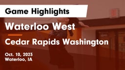 Waterloo West  vs Cedar Rapids Washington  Game Highlights - Oct. 10, 2023