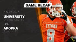 Recap: University  vs. Apopka  2017