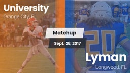 Matchup: University High vs. Lyman  2017