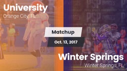 Matchup: University High vs. Winter Springs  2017