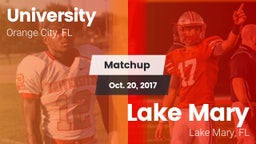 Matchup: University High vs. Lake Mary  2017