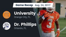 Recap: University  vs. Dr. Phillips  2017