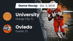 Recap: University  vs. Oviedo  2018