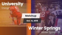 Matchup: University High vs. Winter Springs  2018