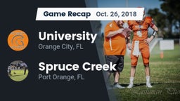 Recap: University  vs. Spruce Creek  2018