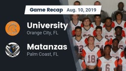 Recap: University  vs. Matanzas  2019