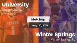 Matchup: University High vs. Winter Springs  2019
