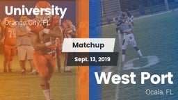 Matchup: University High vs. West Port  2019