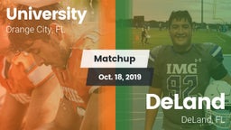 Matchup: University High vs. DeLand  2019