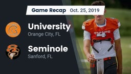Recap: University  vs. Seminole  2019