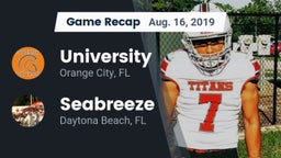 Recap: University  vs. Seabreeze  2019