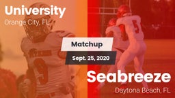 Matchup: University High vs. Seabreeze  2020