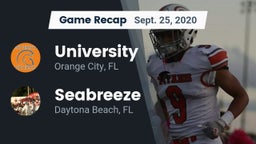 Recap: University  vs. Seabreeze  2020