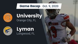 Recap: University  vs. Lyman  2020