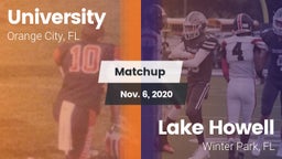 Matchup: University High vs. Lake Howell  2020
