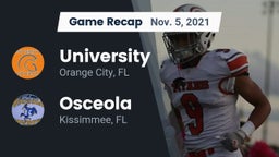 Recap: University  vs. Osceola  2021