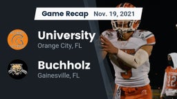 Recap: University  vs. Buchholz  2021