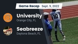 Recap: University  vs. Seabreeze  2022