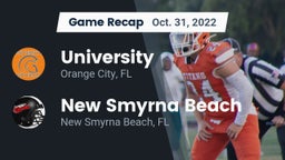 Recap: University  vs. New Smyrna Beach  2022