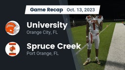 Recap: University  vs. Spruce Creek  2023