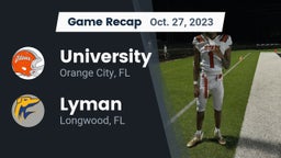 Recap: University  vs. Lyman  2023