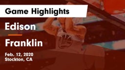 Edison  vs Franklin  Game Highlights - Feb. 12, 2020