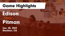 Edison  vs Pitman  Game Highlights - Jan. 28, 2023