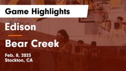Edison  vs Bear Creek  Game Highlights - Feb. 8, 2023