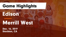 Edison  vs Merrill West  Game Highlights - Dec. 16, 2019