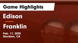 Edison  vs Franklin  Game Highlights - Feb. 11, 2020