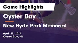 Oyster Bay  vs New Hyde Park Memorial  Game Highlights - April 22, 2024