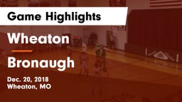 Wheaton  vs Bronaugh Game Highlights - Dec. 20, 2018